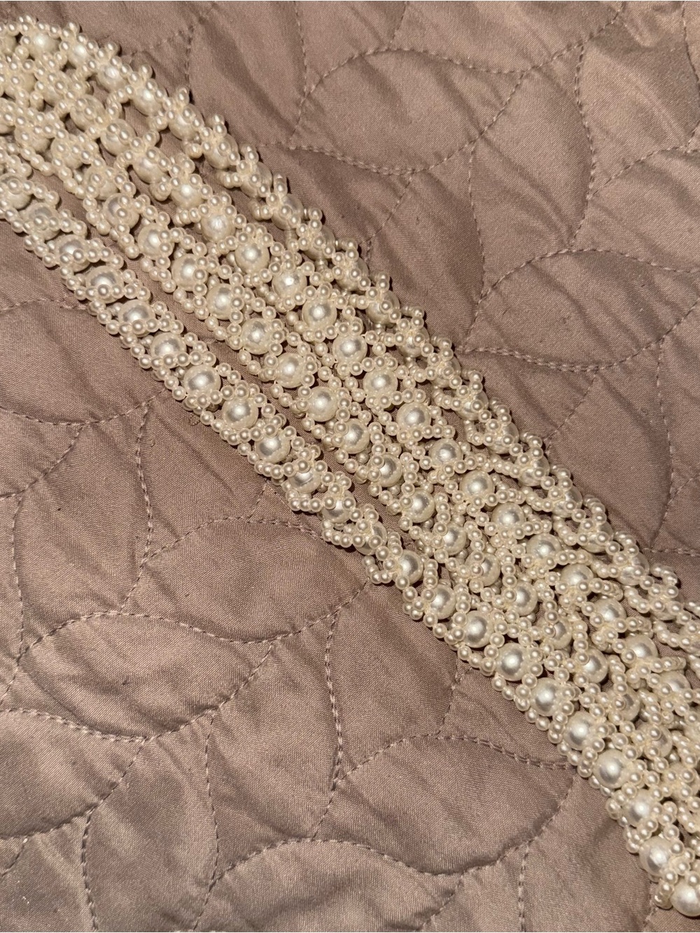 Pearl Beaded Necklace - Ivory Multi Row